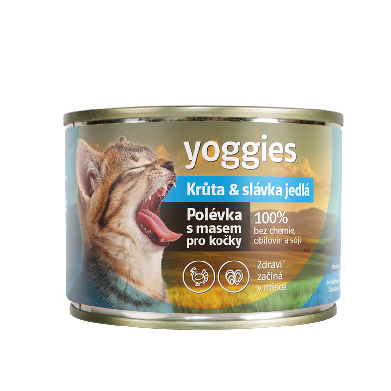 185g Yoggies Polévka pro kočky – Krůta  & slávka jedlá