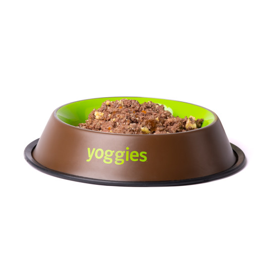 800g Yoggies hovězí konzerva s karotkou a lněným olejem