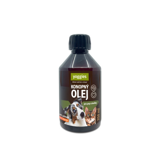 Yoggies Konopný olej pro psy a kočky 250ml