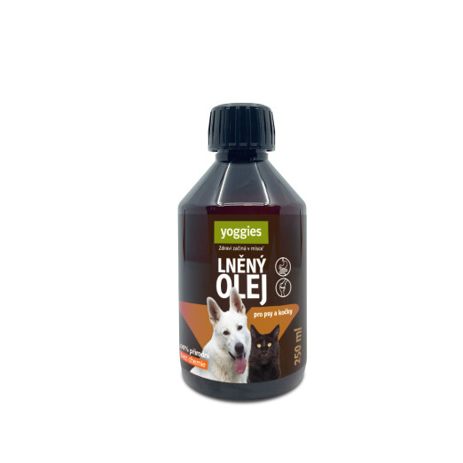 Yoggies Lněný olej pro psy a kočky 250ml